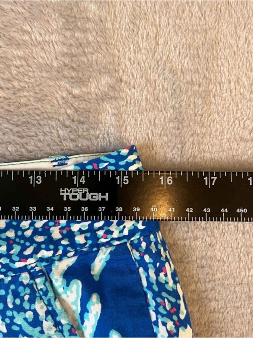 Lilly Pulitzer Blue Coral & Seaweed Chipper Flat-Front‎ Shorts 6 - Picture 5 of 9